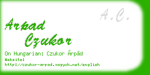 arpad czukor business card