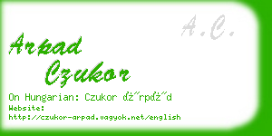 arpad czukor business card